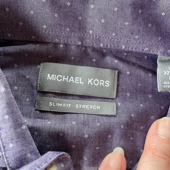 New Michael Kors Men’s Button Down Shirt - Picture 3 of 5
